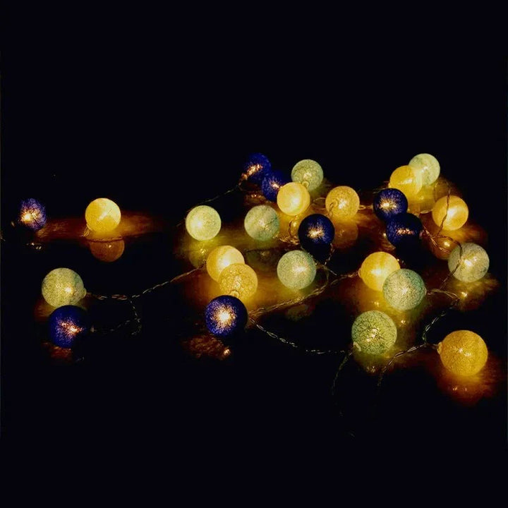 Kalsten | Pretty Pastel Cotton Ball Fairy Lights Garland