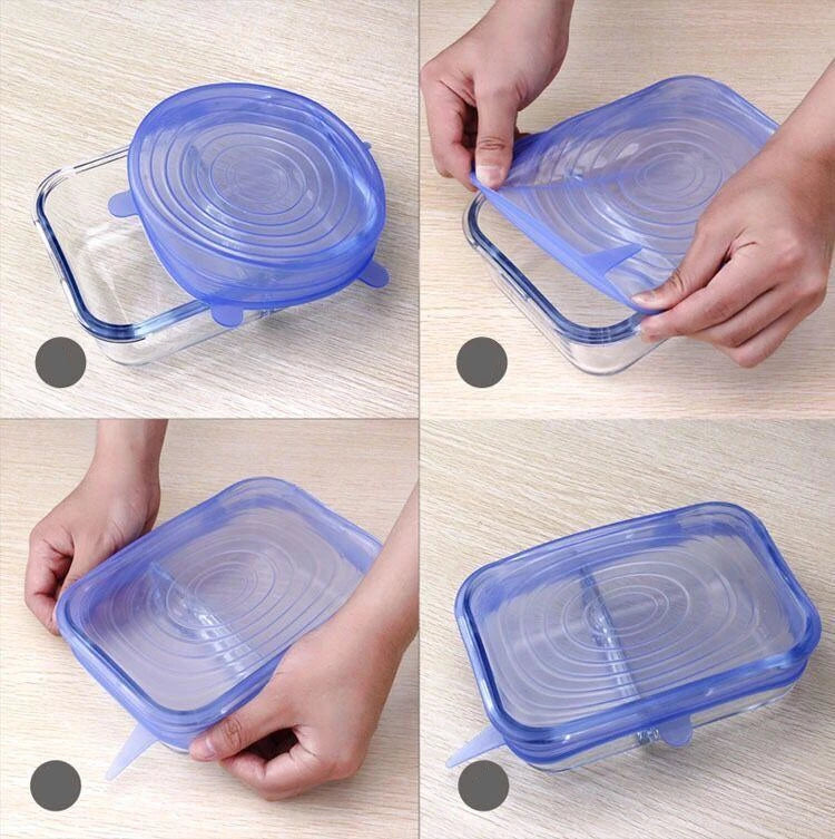 EcoLid - 6 Silicone Reusable Stretch Covers | Kalsten