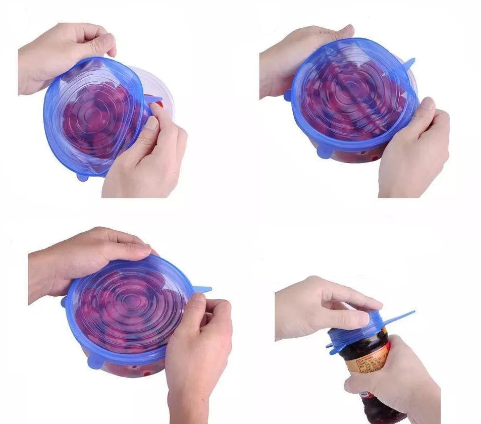 EcoLid - 6 Silicone Reusable Stretch Covers | Kalsten