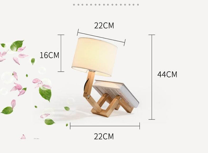 Creative Book Holder Robot Shape Table Lamp | Kalsten