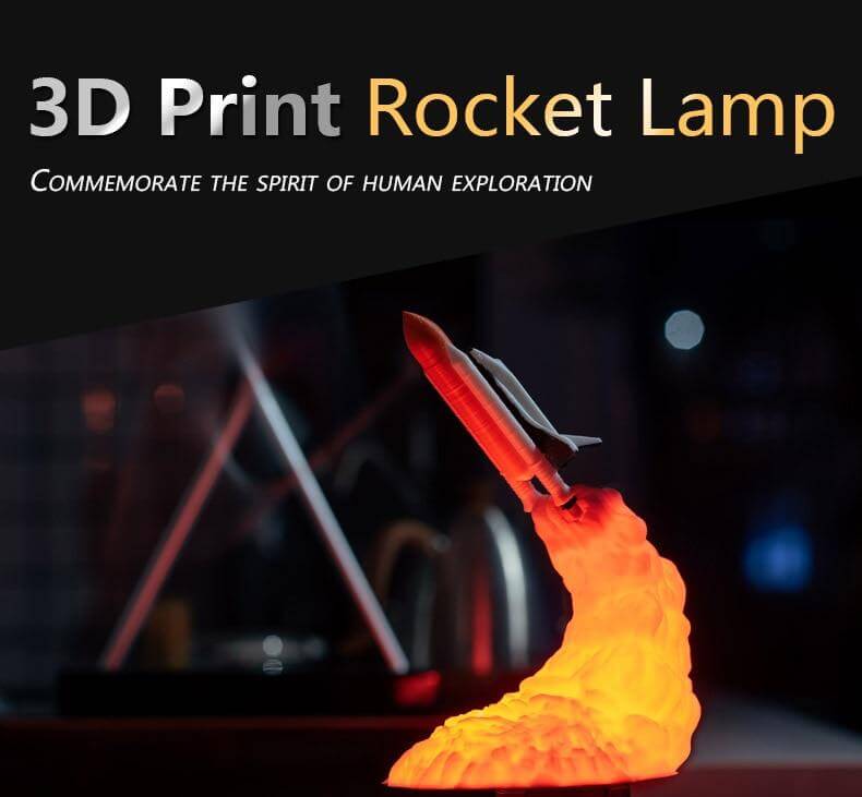 3D Print Space Shuttle Night  Lamp | Kalsten