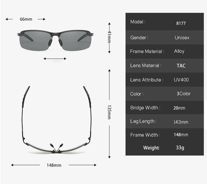 Photochromic sunglasses with polarized lenses