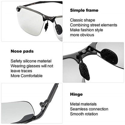 Photochromic sunglasses with polarized lenses