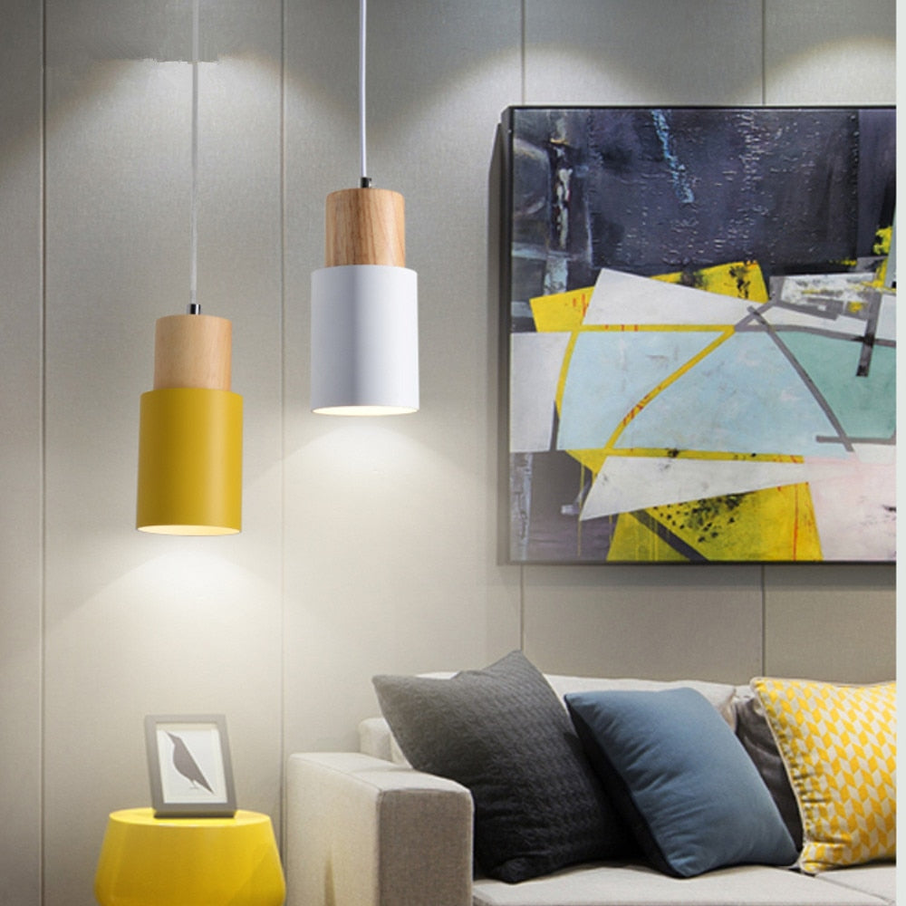 Kalsten | Designer Nordic Wood Base Pendant Lamp