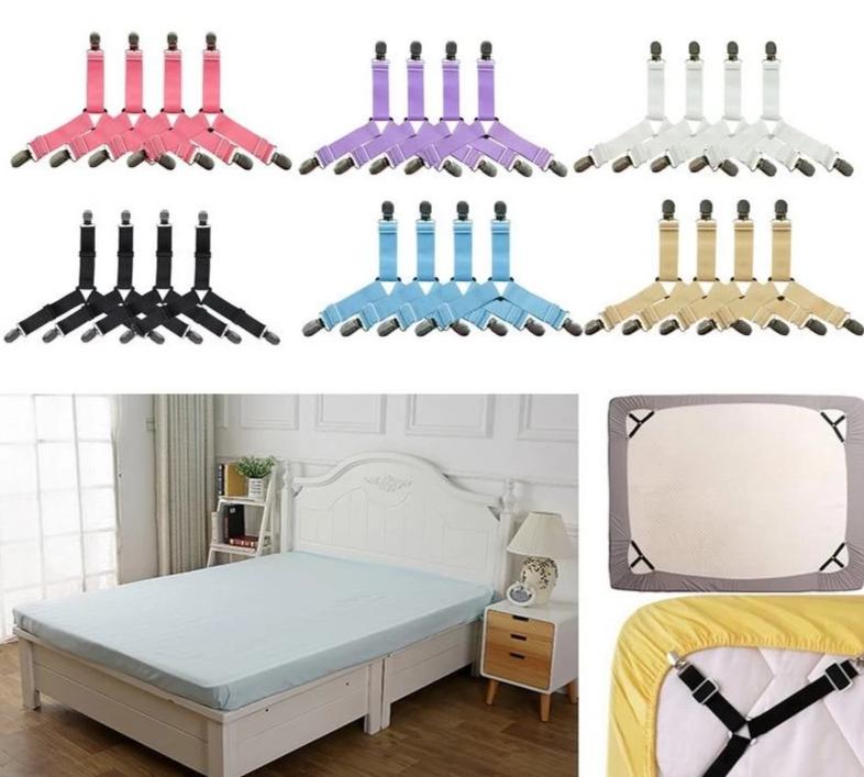 HoldTight - 4 Piece Elastic Bed Sheet Clips | Kalsten
