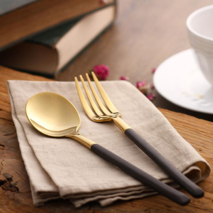 Hemingway Black/Gold Silverware | Kalsten