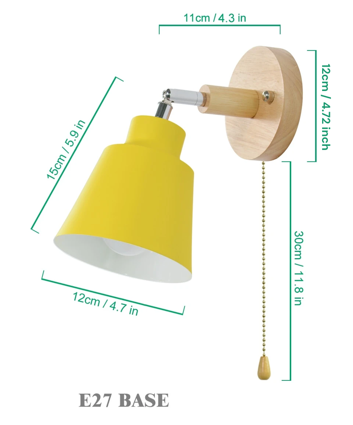 Kalsten | Rotatable Collin Wall Light with Pull Chain Switch