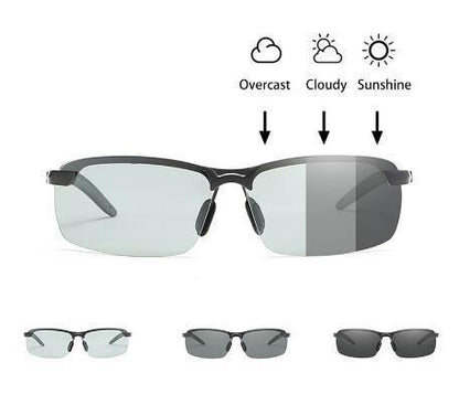 Photochromic sunglasses with polarized lenses