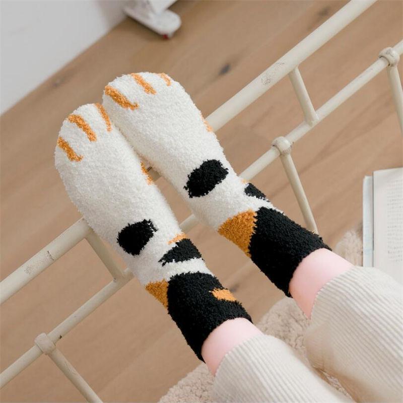Winter Cat Claws Warm Sleep Floor Socks | Kalsten