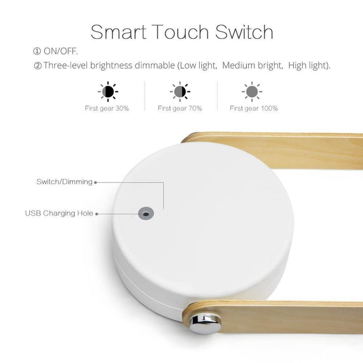 Touch Controlled Foldable Modern Table Reading Lamp | Kalsten