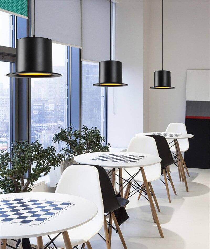 Modern Gentleman Hat Pendant Lamp | Kalsten
