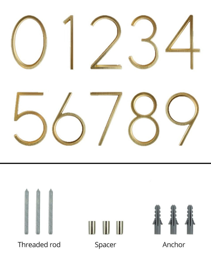 Kalsten | Gold Modern House Numbers