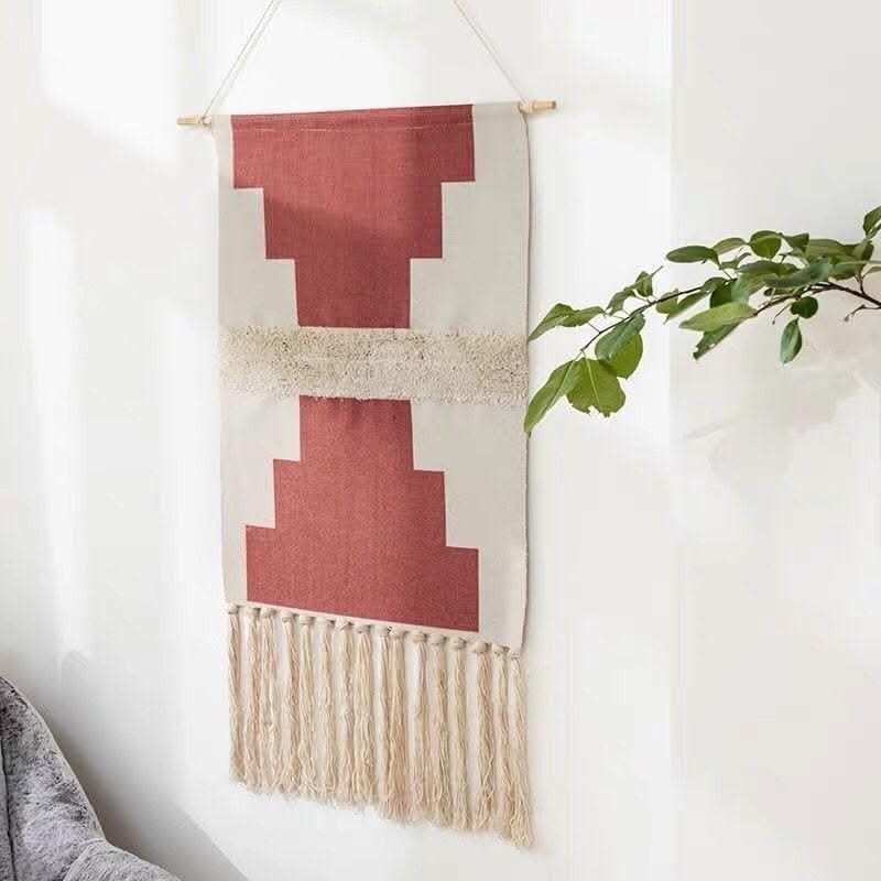 Skanto | Hand-Woven Cotton Wall Tapestry with Geometric Pattern