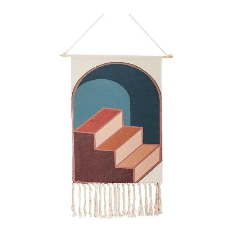 Skanto | Hand-Woven Cotton Wall Tapestry with Geometric Pattern