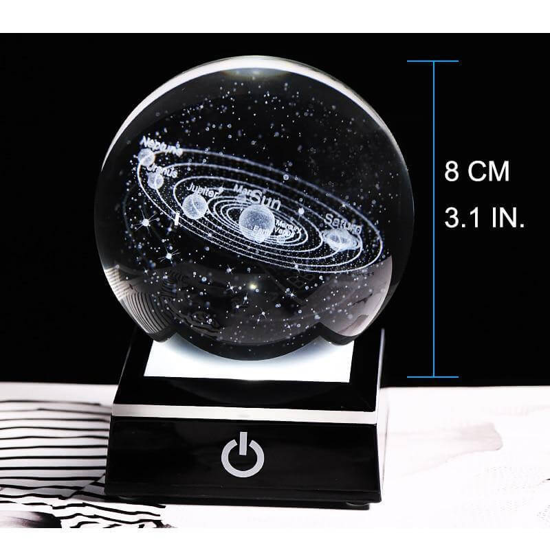 Crystal Globe Solar System Planet Lamp | Kalsten