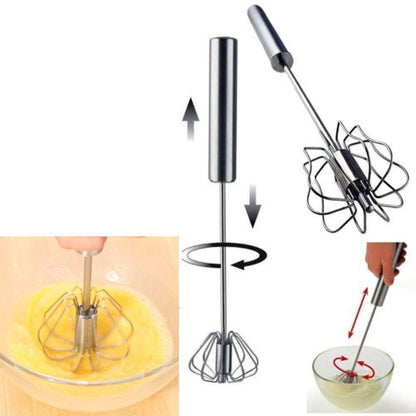 Stainless steel semi-automatic whisk | Karnz