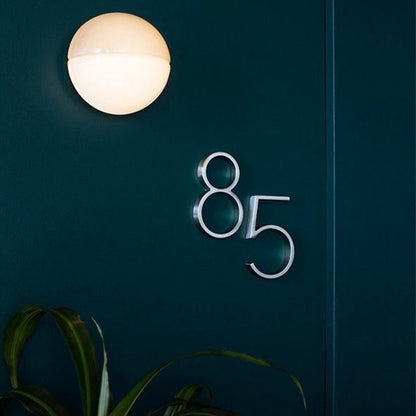 Brehn | Silver modern house numbers