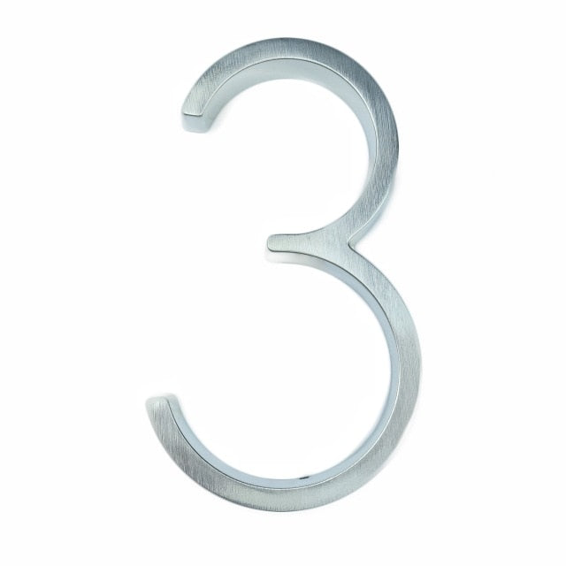 Brehn | Silver modern house numbers