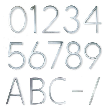 Brehn | Silver modern house numbers