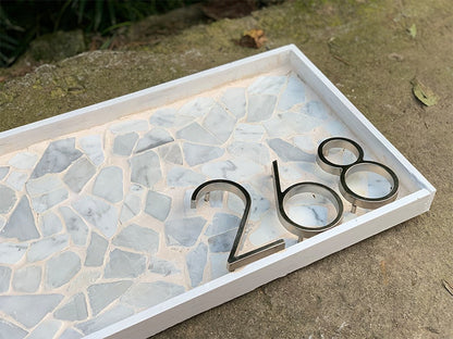 Brehn | Silver modern house numbers