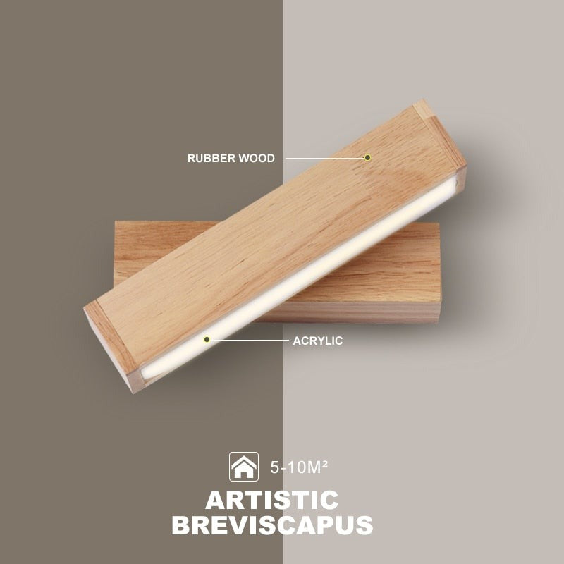 Nordic Design Rotating Bedside Wooden Wall Lamp | Kalsten