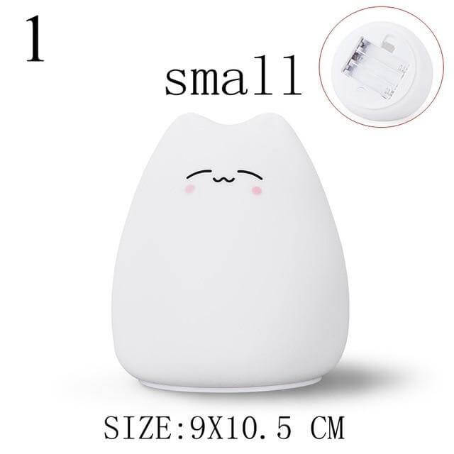 Colorful LED Silicone Touch Sensor Cat Night Lamp | Kalsten