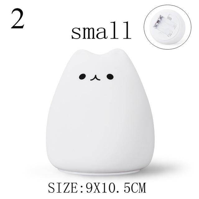 Colorful LED Silicone Touch Sensor Cat Night Lamp | Kalsten