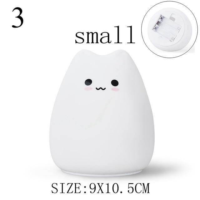 Colorful LED Silicone Touch Sensor Cat Night Lamp | Kalsten