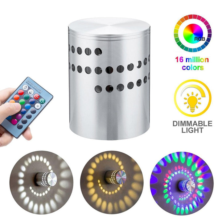 Spiral Hole RGB LED Fun Wall Light | Kalsten