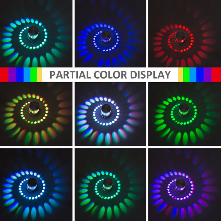 Spiral Hole RGB LED Fun Wall Light | Kalsten