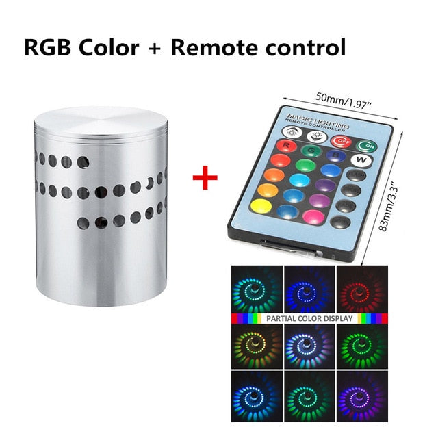 Spiral Hole RGB LED Fun Wall Light | Kalsten