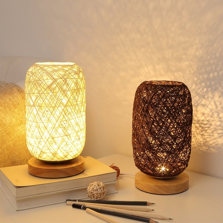 Rattan Table Lamp – Modern Decor