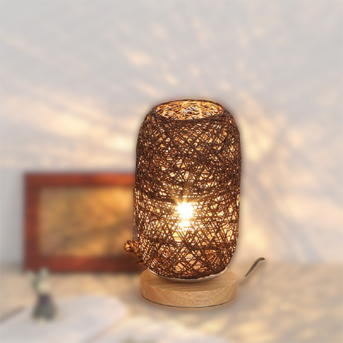 Rattan Table Lamp – Modern Decor