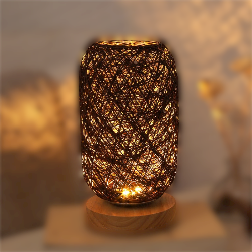 Rattan Table Lamp – Modern Decor