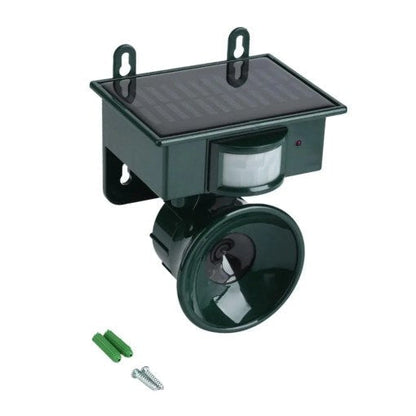 Bird deterrent device and scarecrow with motion sensor for outdoor use