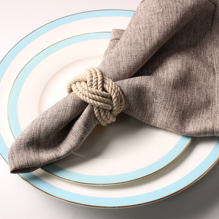 Braided Jute Napkin Ring - Set of 10 | Kalsten