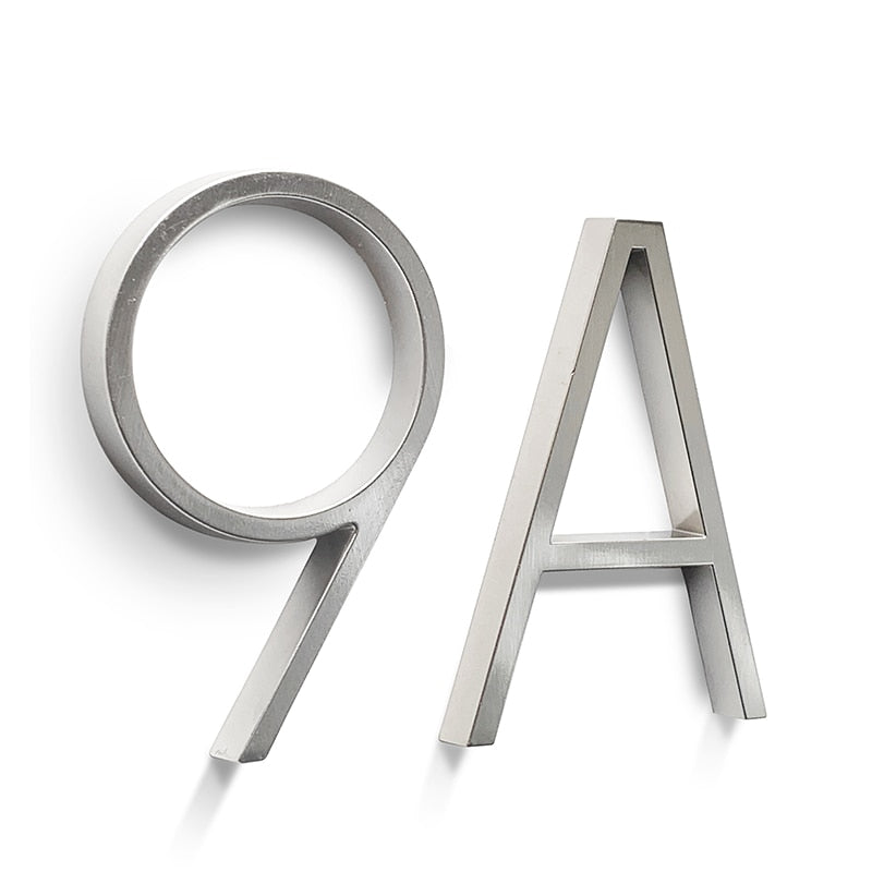 Brehn | Silver modern house numbers