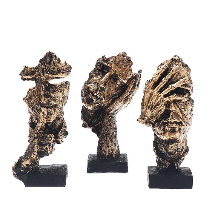 Abstract Gold Sculpture "NordicLine" – Modern Scandinavian Decoration | Kalsten