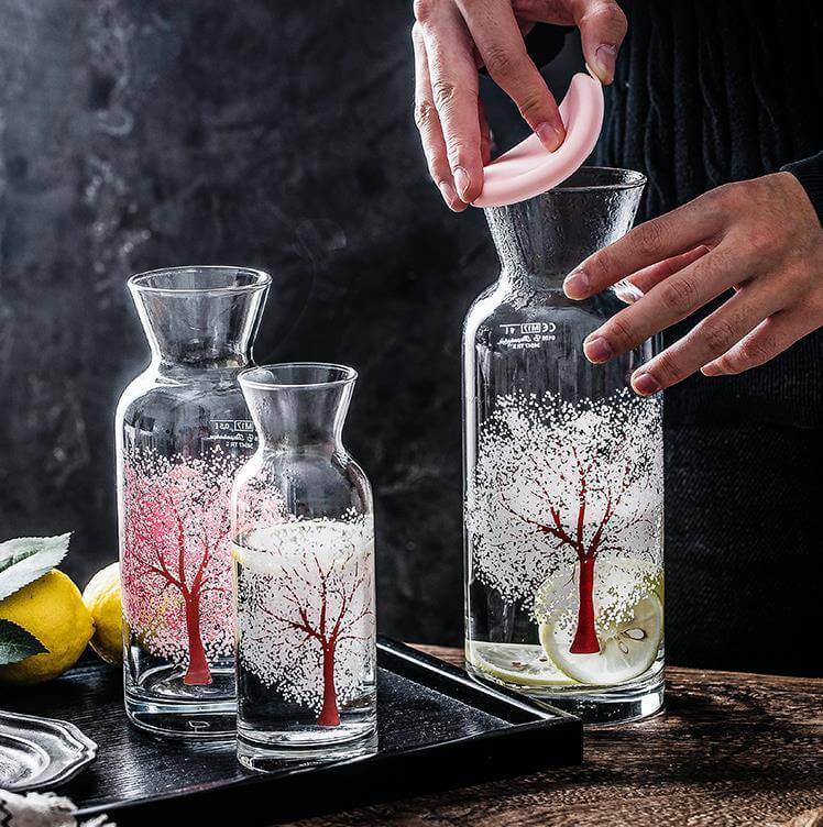 Clementine Glass Cooling Water Bottle | Kalsten