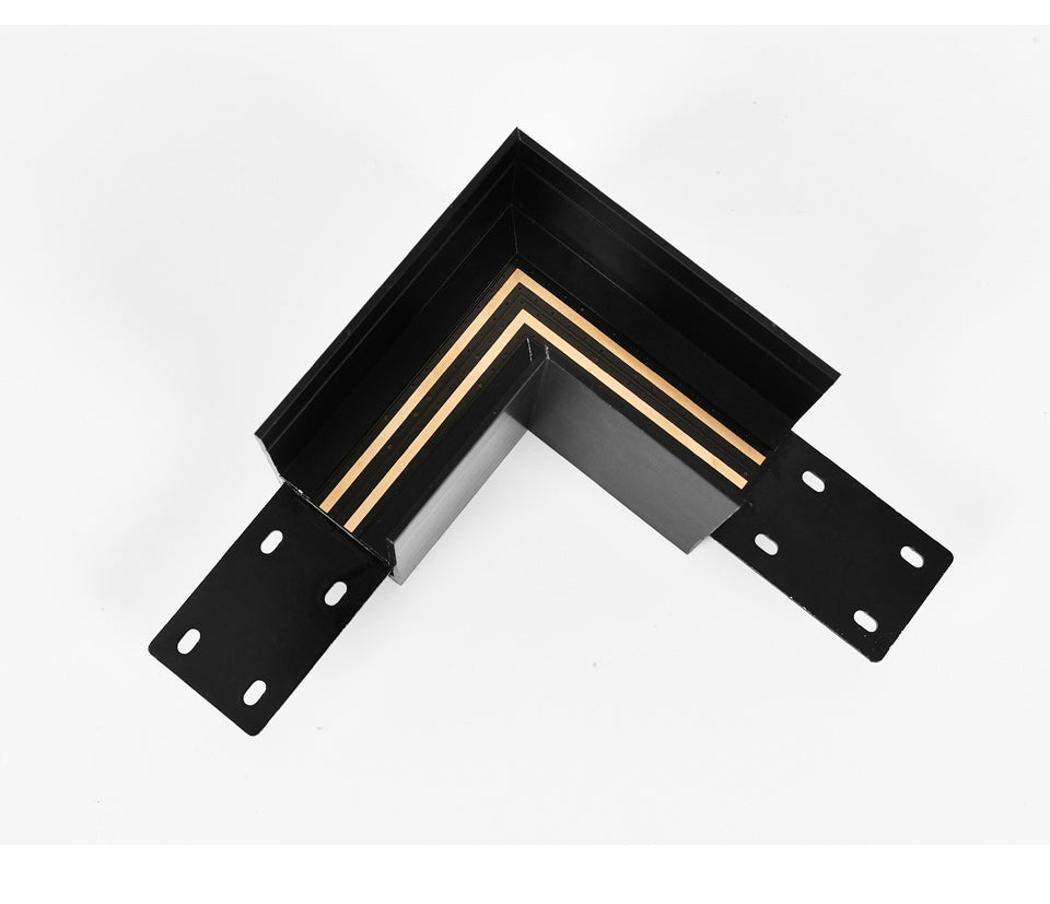 Wall-Mounted Black Continuous Magnetic Track System Light | Kalsten