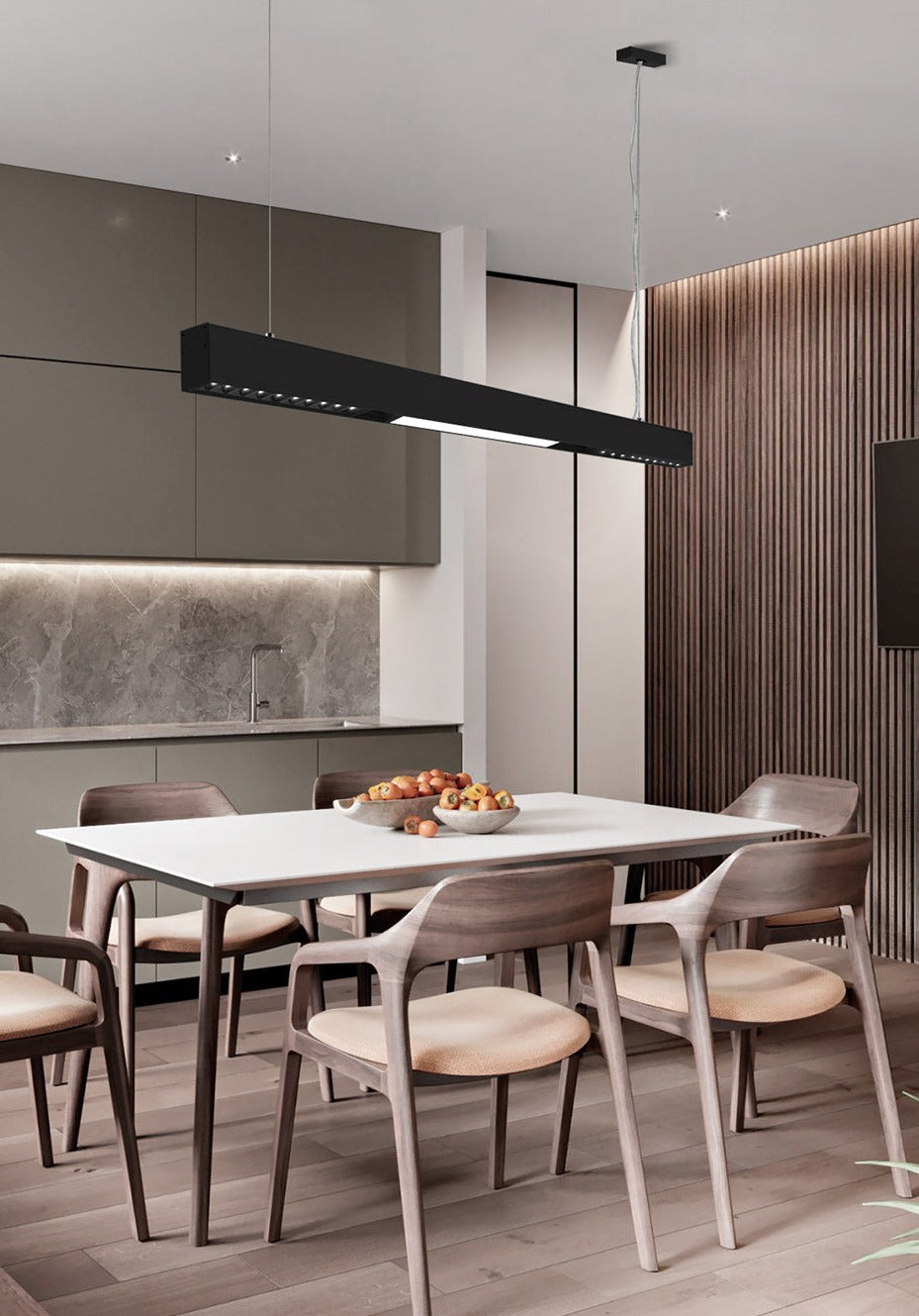 Wall-Mounted Black Continuous Magnetic Track System Light | Kalsten