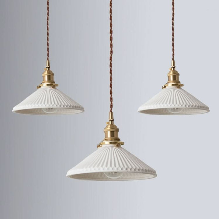Kalsten | Scandinavian White Ceramic Pendant Light