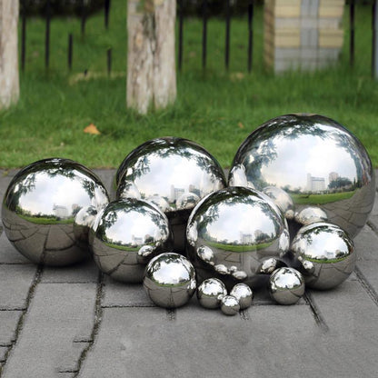 Stainless Steel Mirror Ball Garden Decor | Karnz