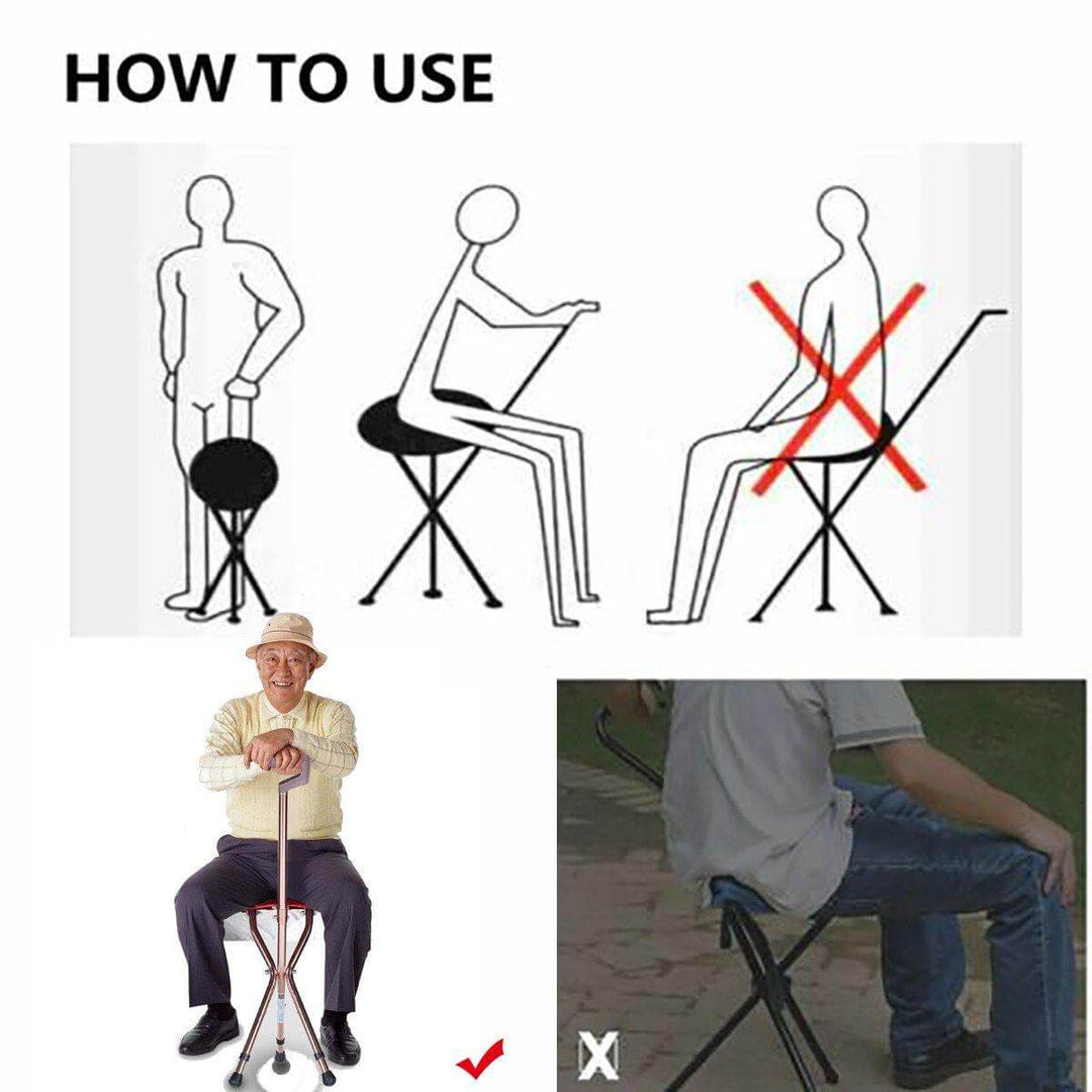 Lightweight Foldable Portable Walking Stool | Kalsten