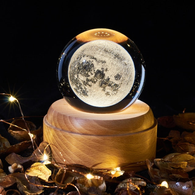 3D Rotating Crystal Universe Music LED Lamp | Kalsten