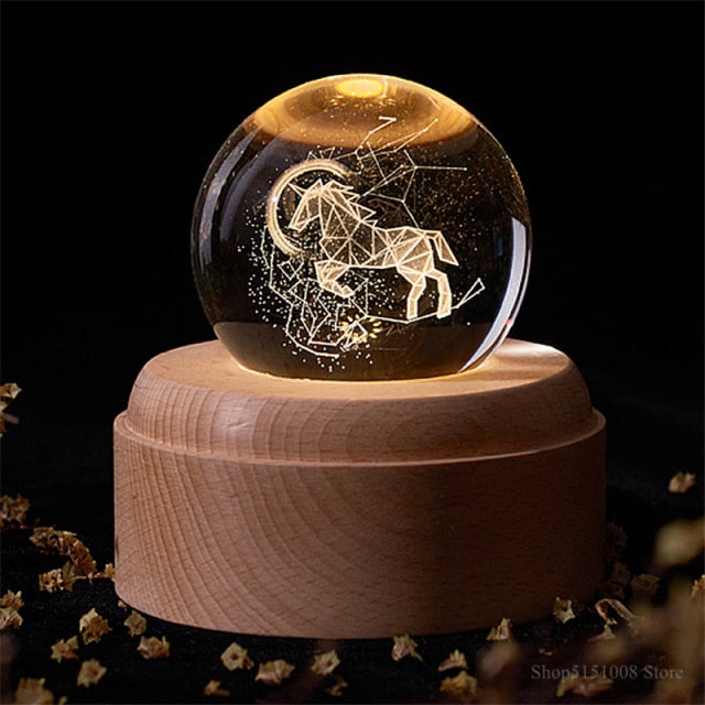 3D Rotating Crystal Universe Music LED Lamp | Kalsten