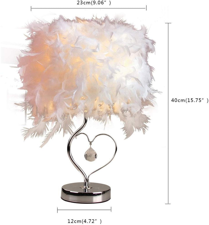 Creative Feather Crystal Table Lamp | Kalsten