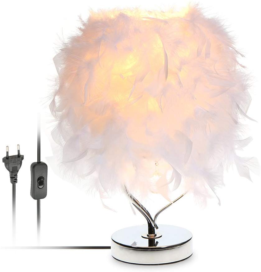 Creative Feather Crystal Table Lamp | Kalsten