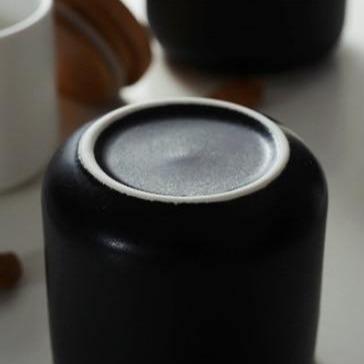 Skanto | BambooNest Ceramic Storage Jars with Bamboo Lid | Stylish Storage | Perfect for Kitchen & Bathroom | Available in White & Black