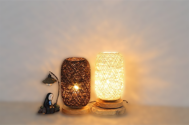Table lamp made of rattan wood | Kalsten